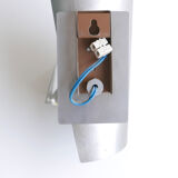 Pairs of chrome aluminum wall sconces, early 1970s