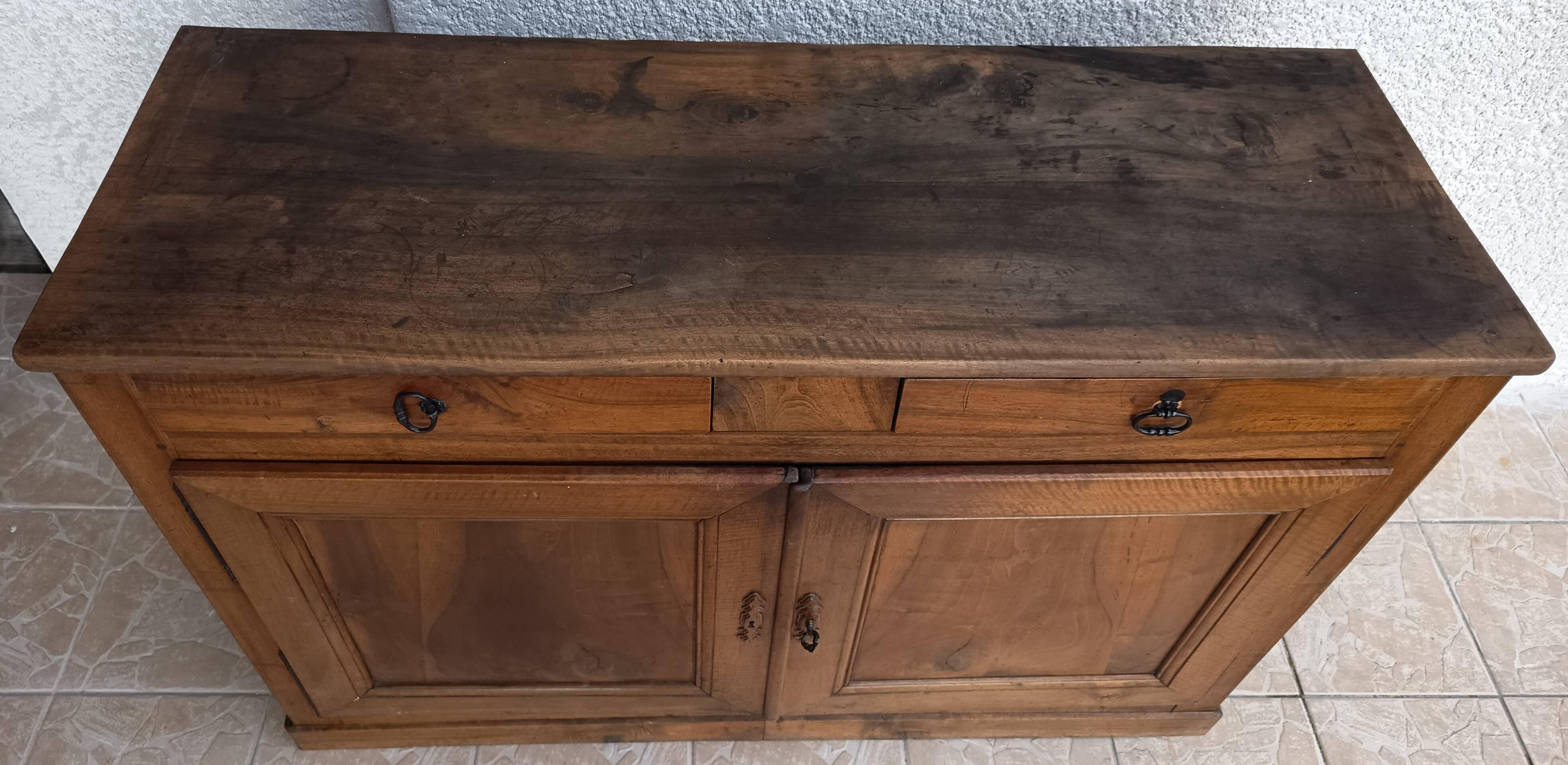Rustic walnut sideboard