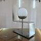 "uginox" lamp in folded, brushed and satin steel 1970