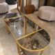 Bronze coffee table by Maison Bagues circa 1950