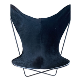 Vintage butterfly armchair with real leather
