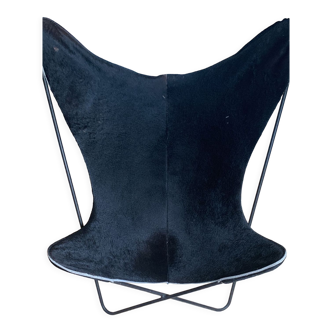 Fauteuil papillon avec veritable cuir