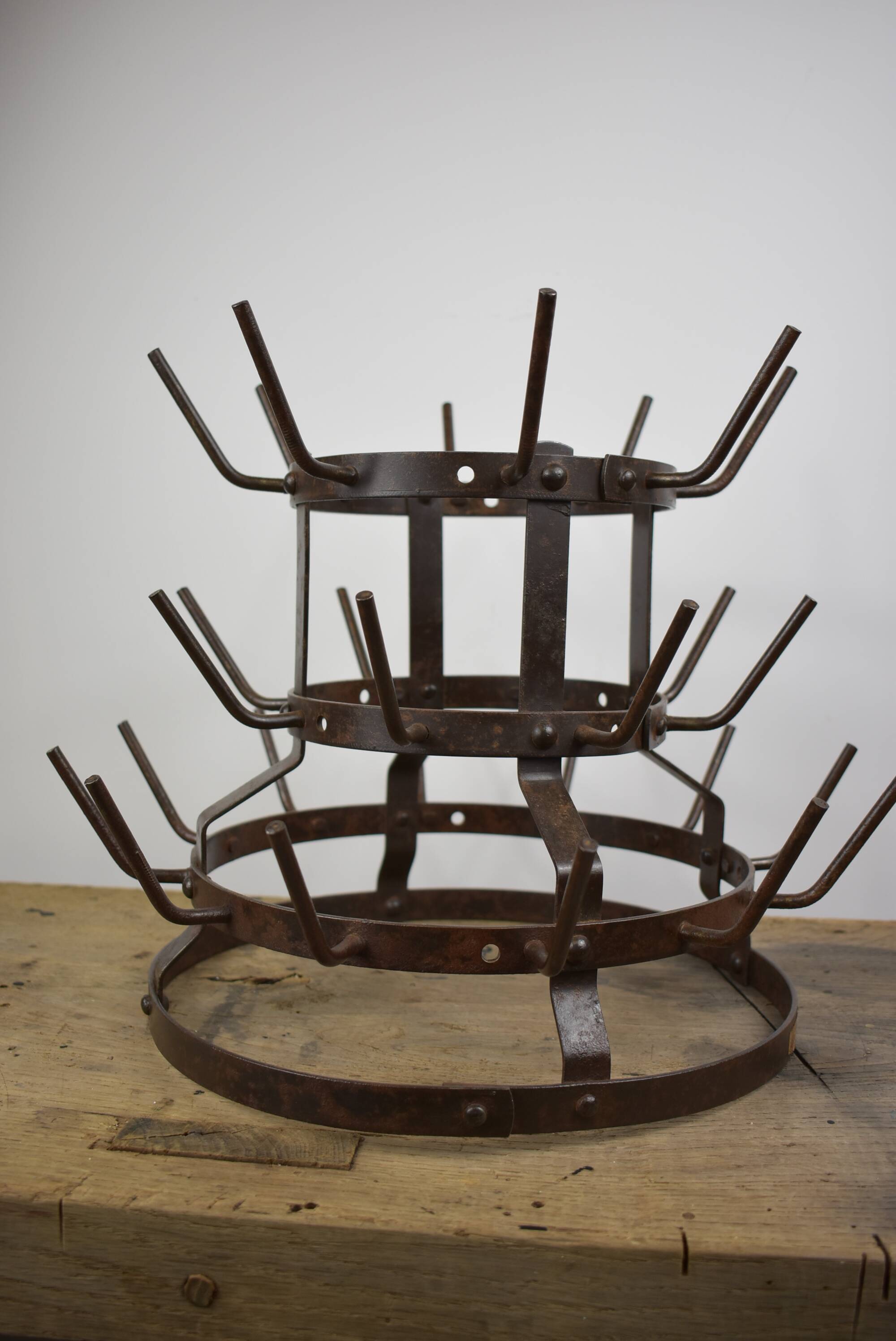 Small old rigid bottle rinse