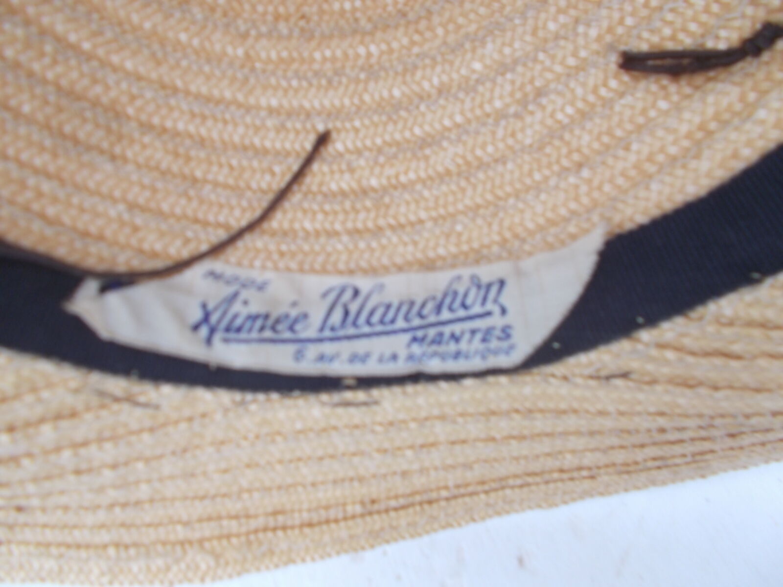 Chapeau paille ancien