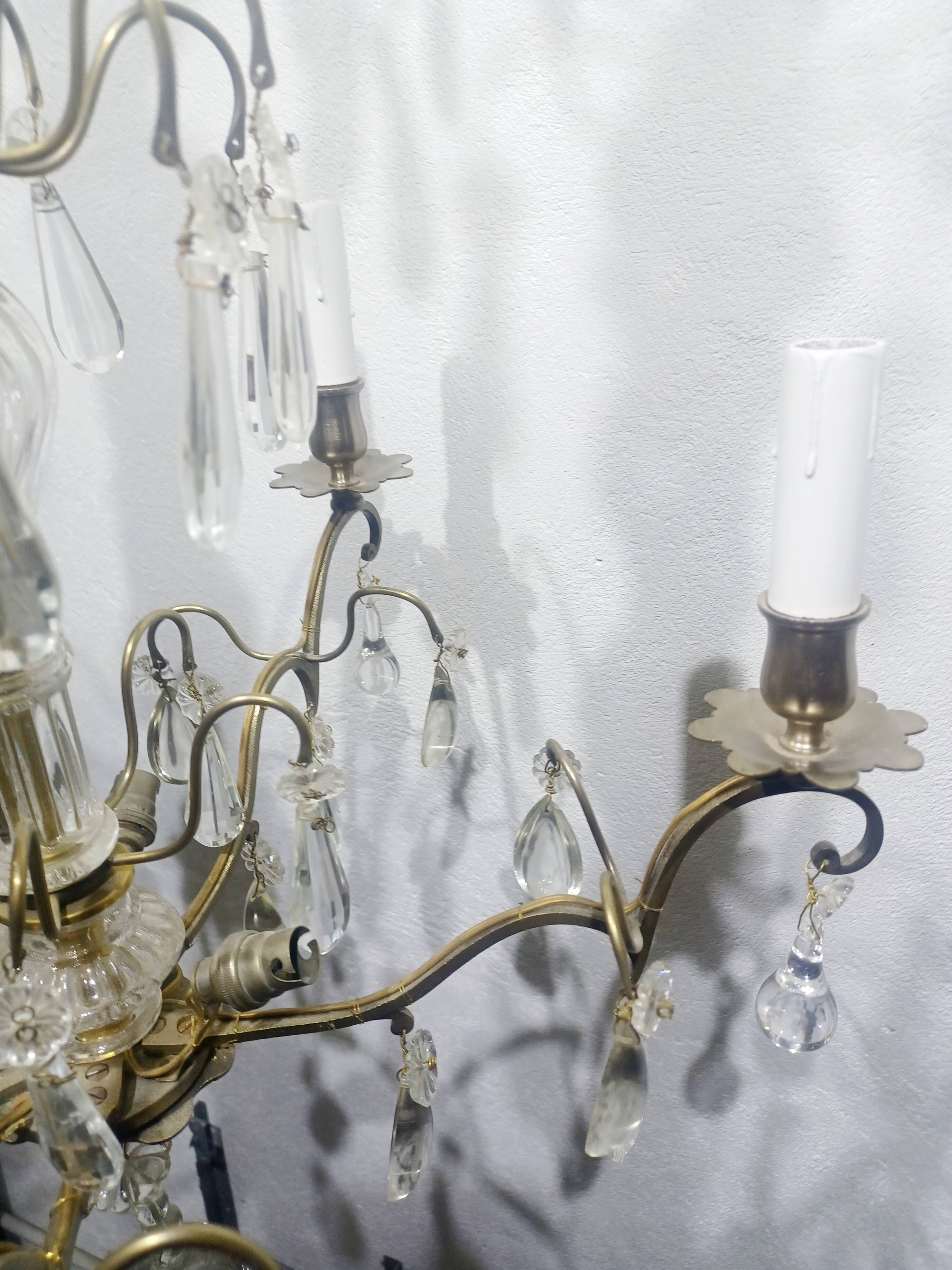5-light crystal chandelier