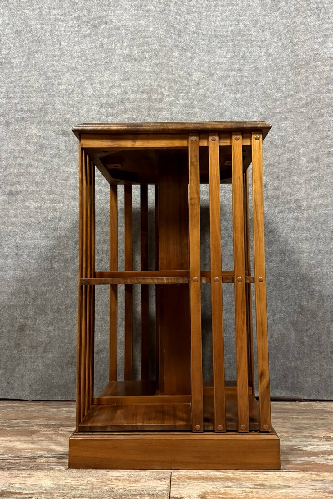 English mahogany revolving bookcase