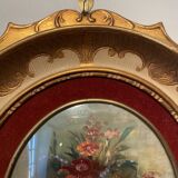 Old painting, still life with wild flowers signed XX century