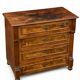 Commode ancienne 4 tiroirs style Louis-Philippe Bois et ronce de Noyer