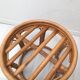 Canning rattan chair and vintage foot rests