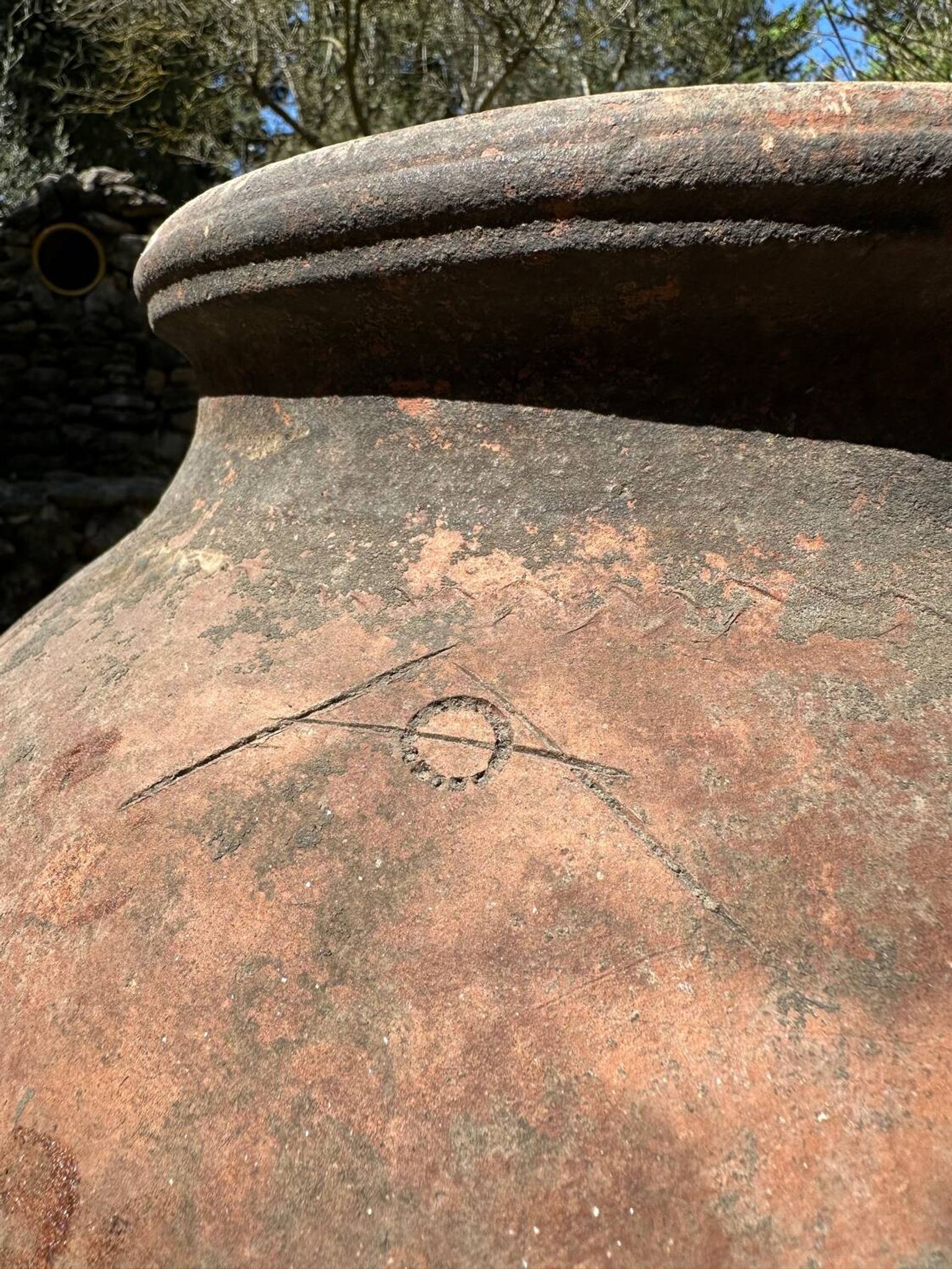 Jarre poterie en terre cuite ancienne 19ème