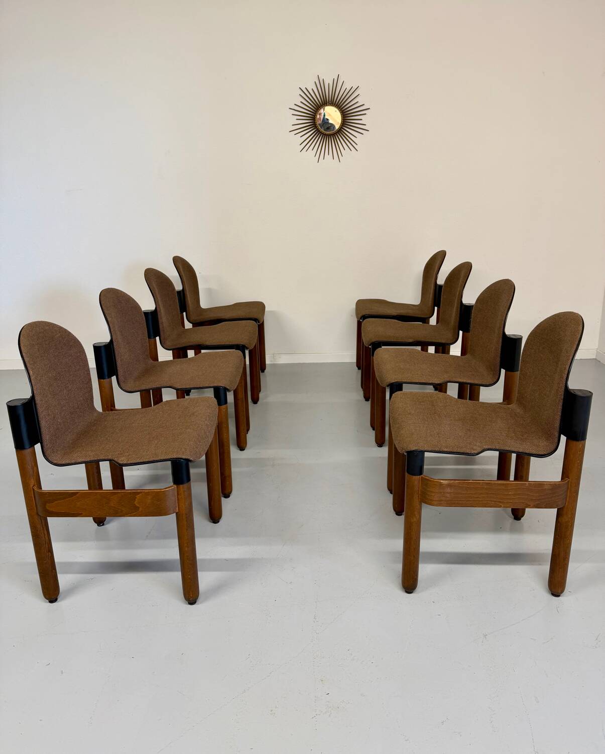 Set of 8 postmodern THONET FLEX chairs designed by Gerd Lange, vintage 80s.