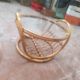 Round bamboo and glass table