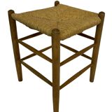 Vintage Danish papercord stool rope beech mid century '60s design