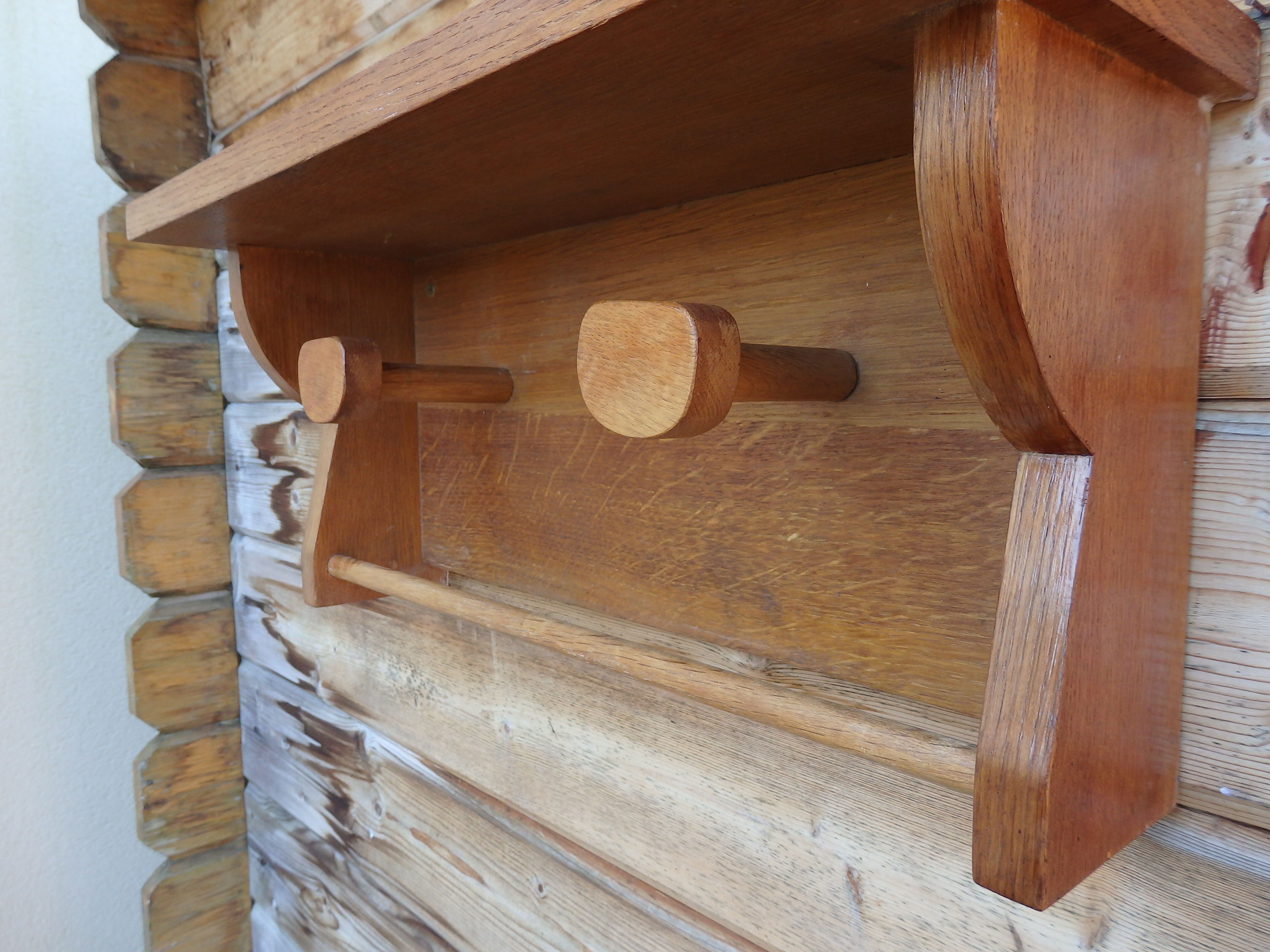 Vintage Scandinavian wall coat rack