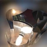 Table lamp in inox 70, three lights