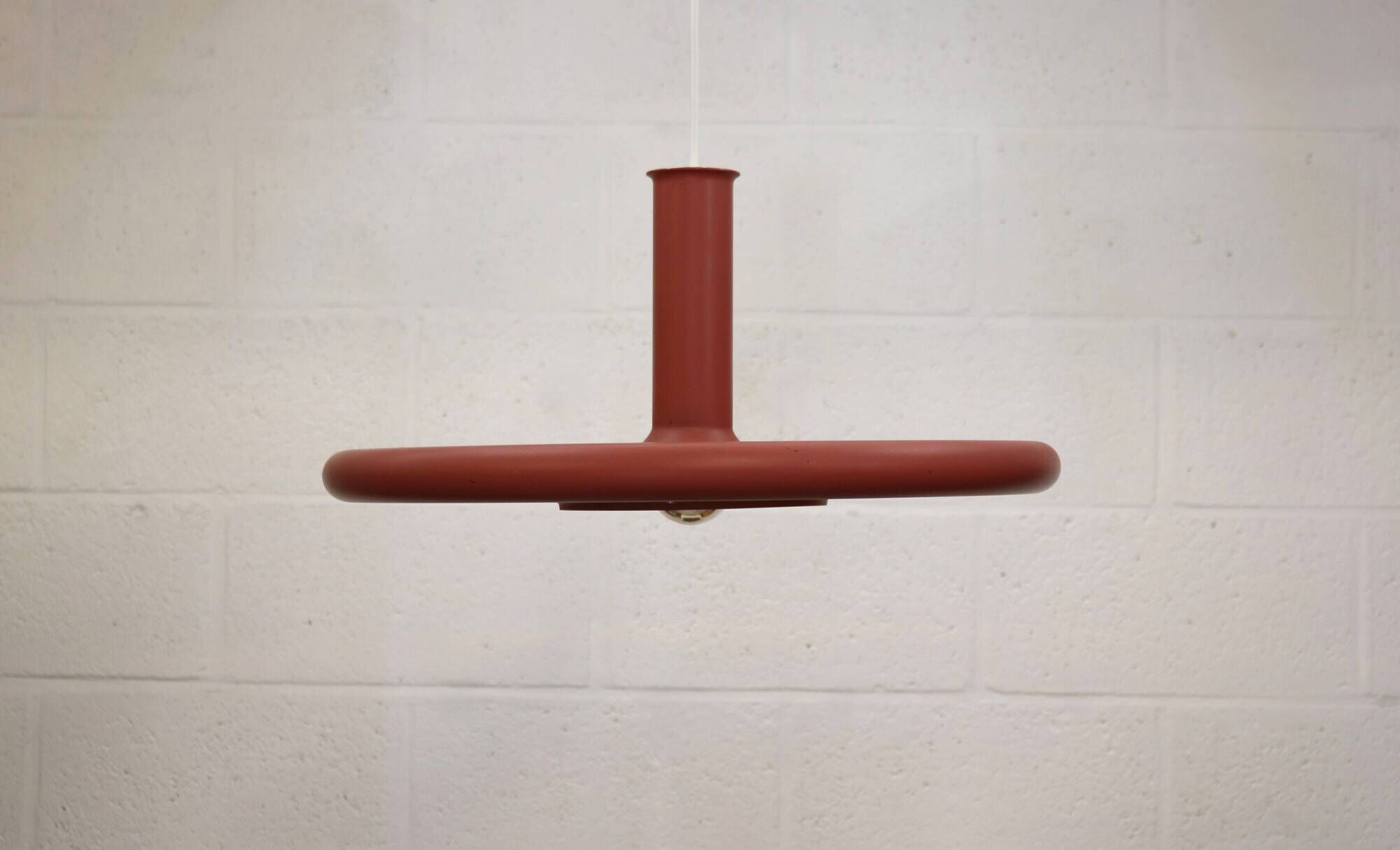 Pink XL Fog & Morup Optima Pendant Lamp: Hans Due Design, Denmark 1970s