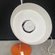 Lampe de bureau métal laqué orange et chrome - vers 1970
