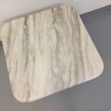 Vintage white marble coffee table from the 70s
