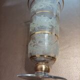 Art Deco vase in white and gilded granite glass