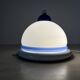 Vintage glass blue and white wall lamp sconce , 1970s