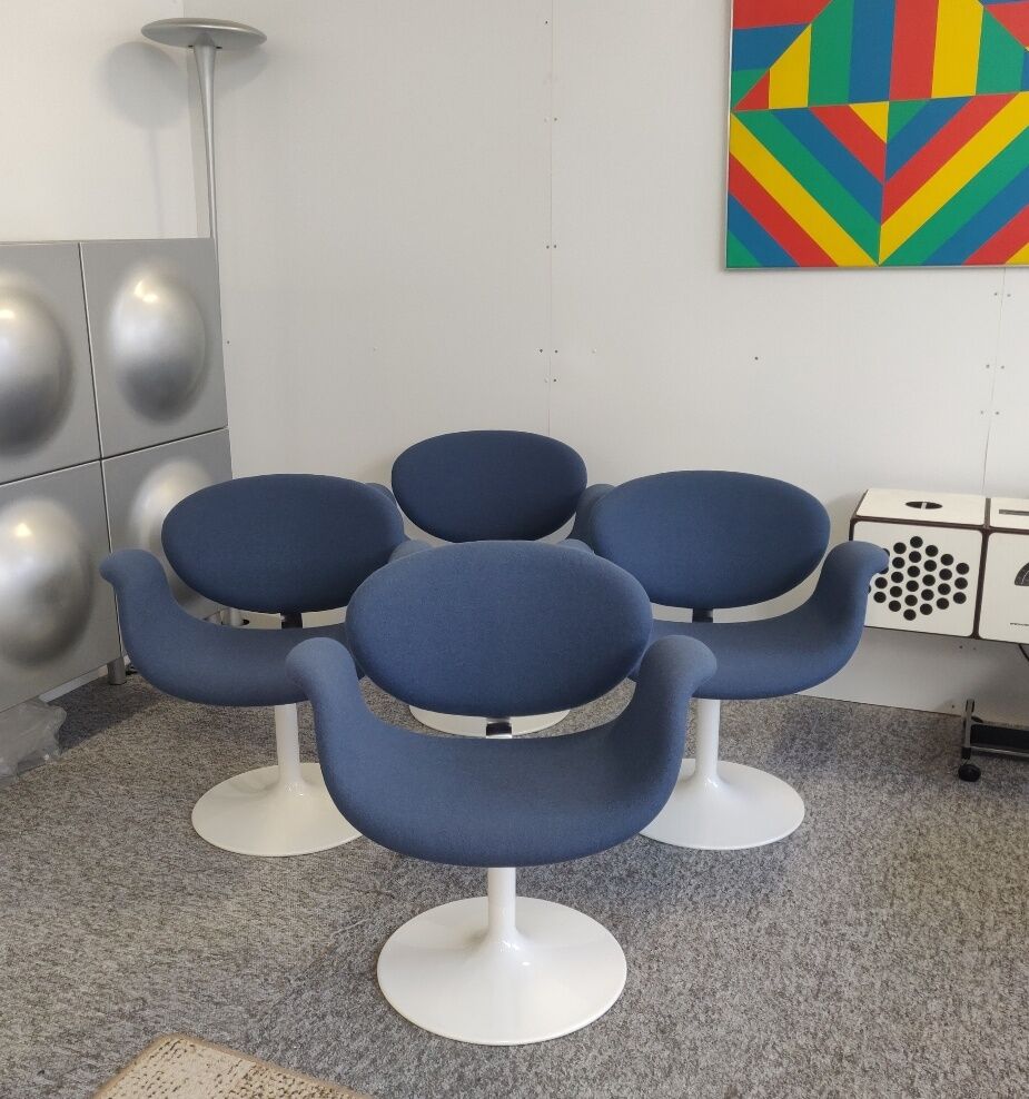 Set of 4 Pierre Paulin Little Tulip chairs by Artifort