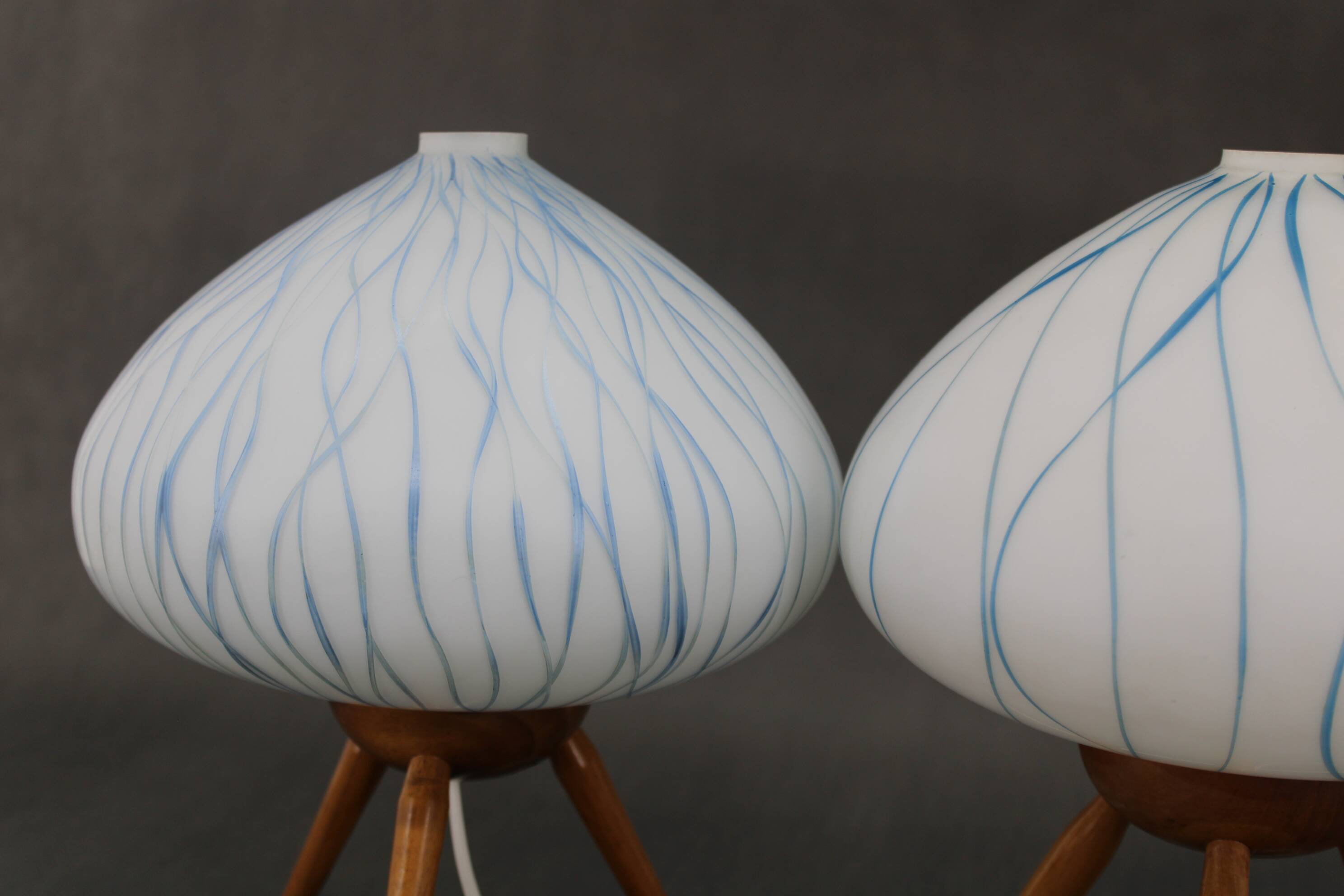 1960s pair of table lamps by uluv , czechoslovakia
