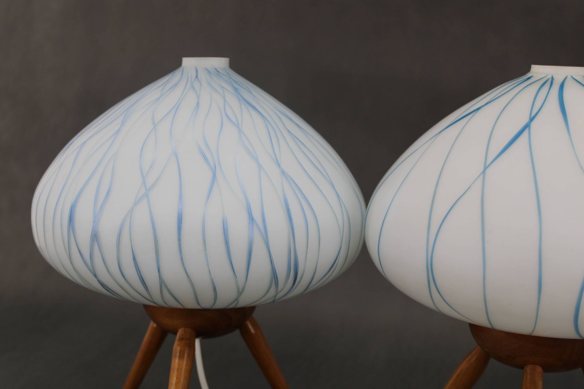 Paire de lampes de table des années 1960 par uluv, tchécoslovaquie