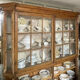 Dutch antique glass-fronted cabinet.
