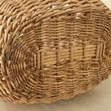 Braided wicker basket for the market