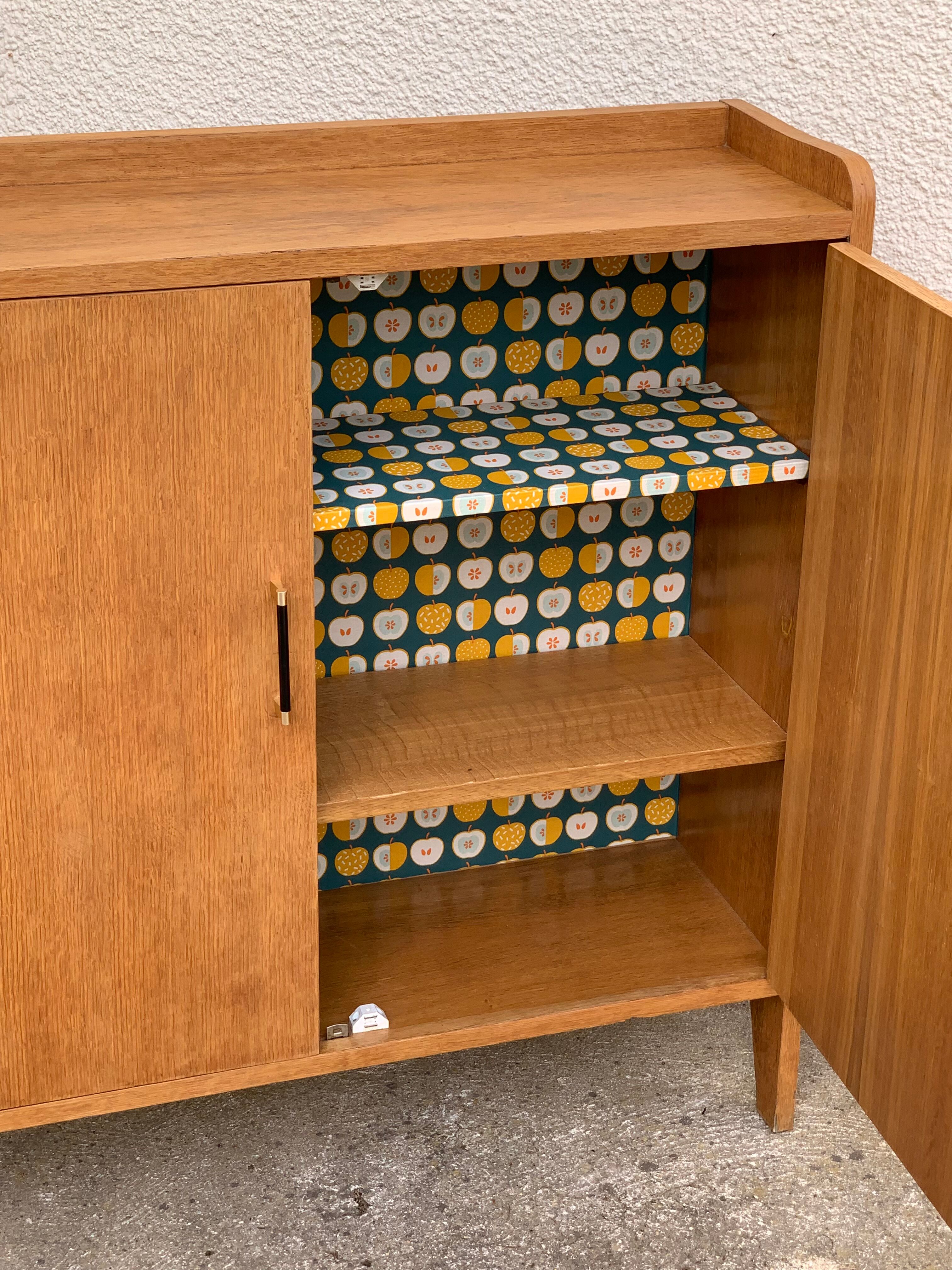 Vintage bookcase feet aileron 1950