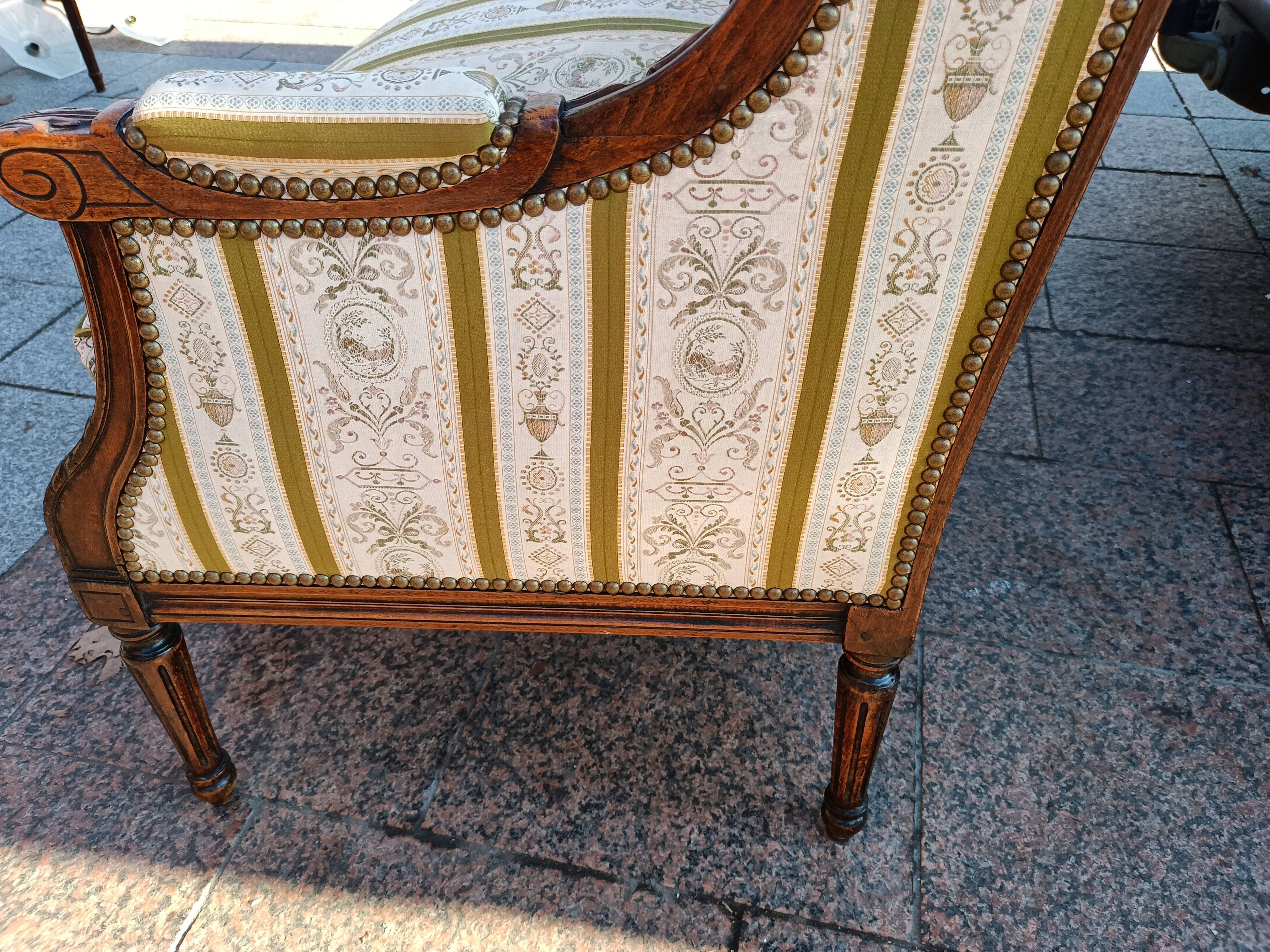 Sofa sofa old style louis xvi 2 places with cushion