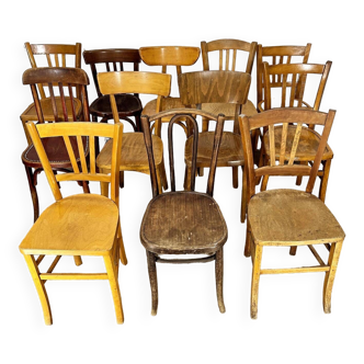 Lot de 12 chaises bistrots