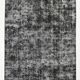 Black gray tones anatolian handmade vintage rug 260x158cm