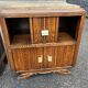 Pair of antique oak bedside tables - Art Deco style with tops