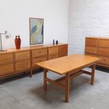 Decorative 'N-Line' bar cabinet in oak by P&J Neirinck, 1968