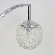Italian Targetti Sankey chandelier in chrome metal with 3 lights. 70s
