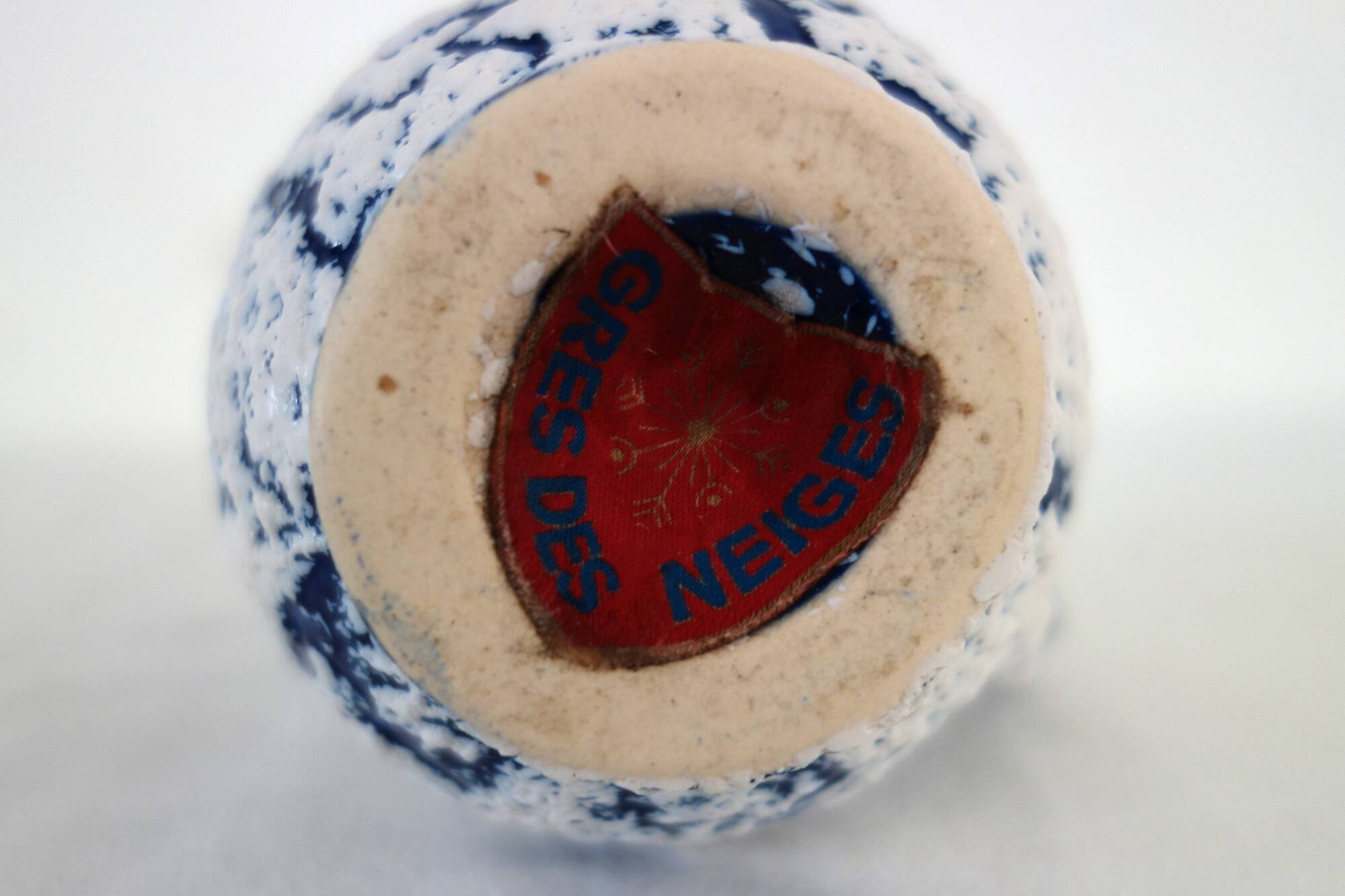 Small vintage snow stoneware vase