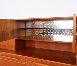 Danish design teak highboard, 1960s