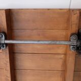 Industrial coffee table pallet on wheels