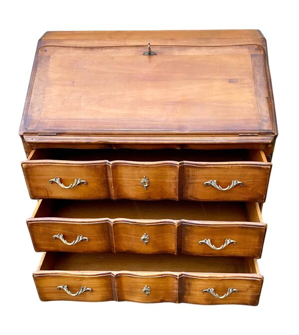 Bureau secrétaire Dit « scriban » De Style Louis XV En Bois Fruitier