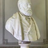 Buste en marbre de Carrare signé et daté Argenti Giosue 1886