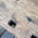 Industrial table Carpenter's workbench in natural raw wood vintage bohemian