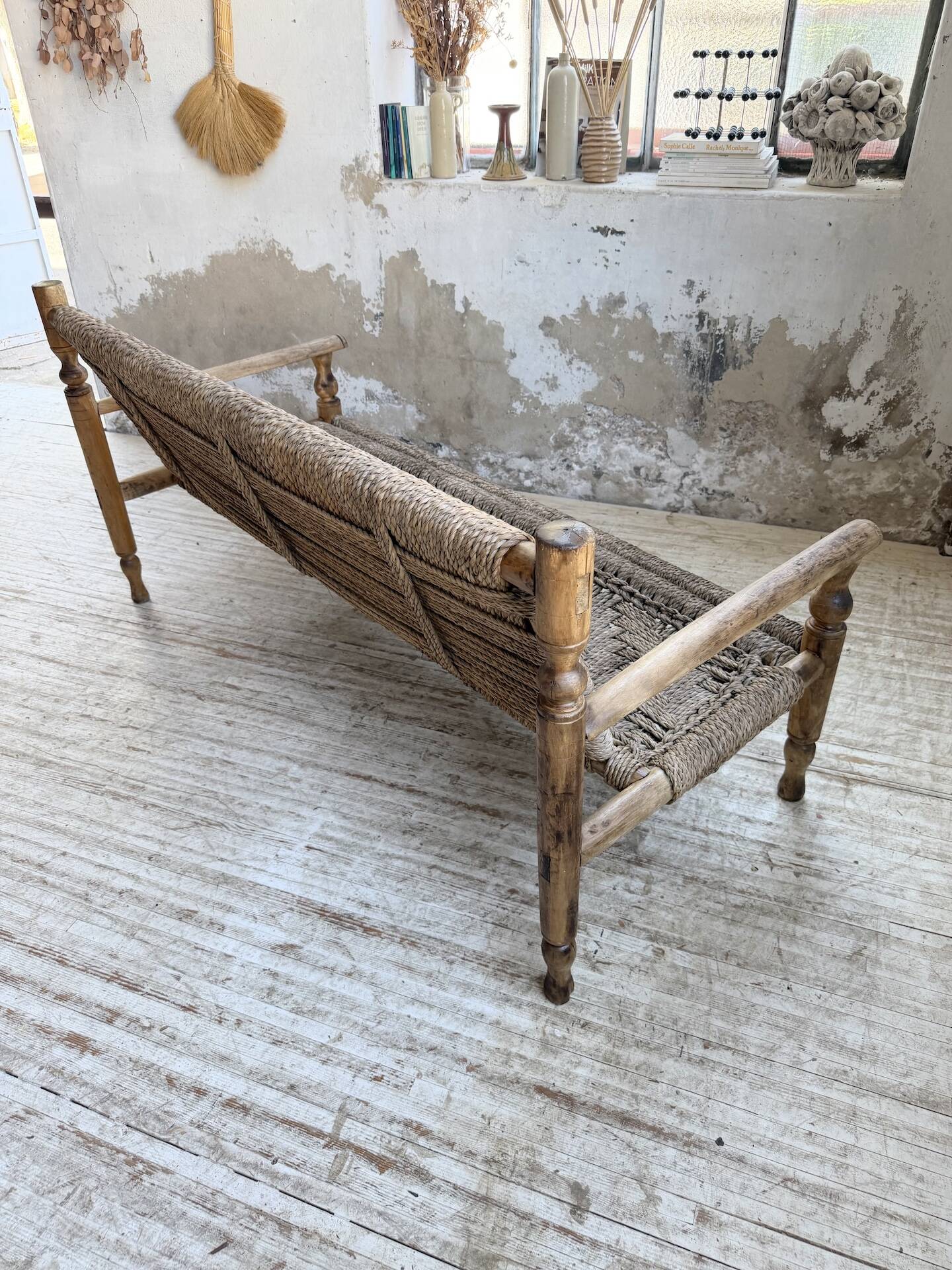 Audoux and Minet cord bench