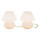 Coppia de lampes de table Murano champignon rose design des années 1970