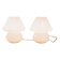 Coppia de lampes de table Murano champignon rose design des années 1970