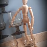 Set 6 vintage brown glasses