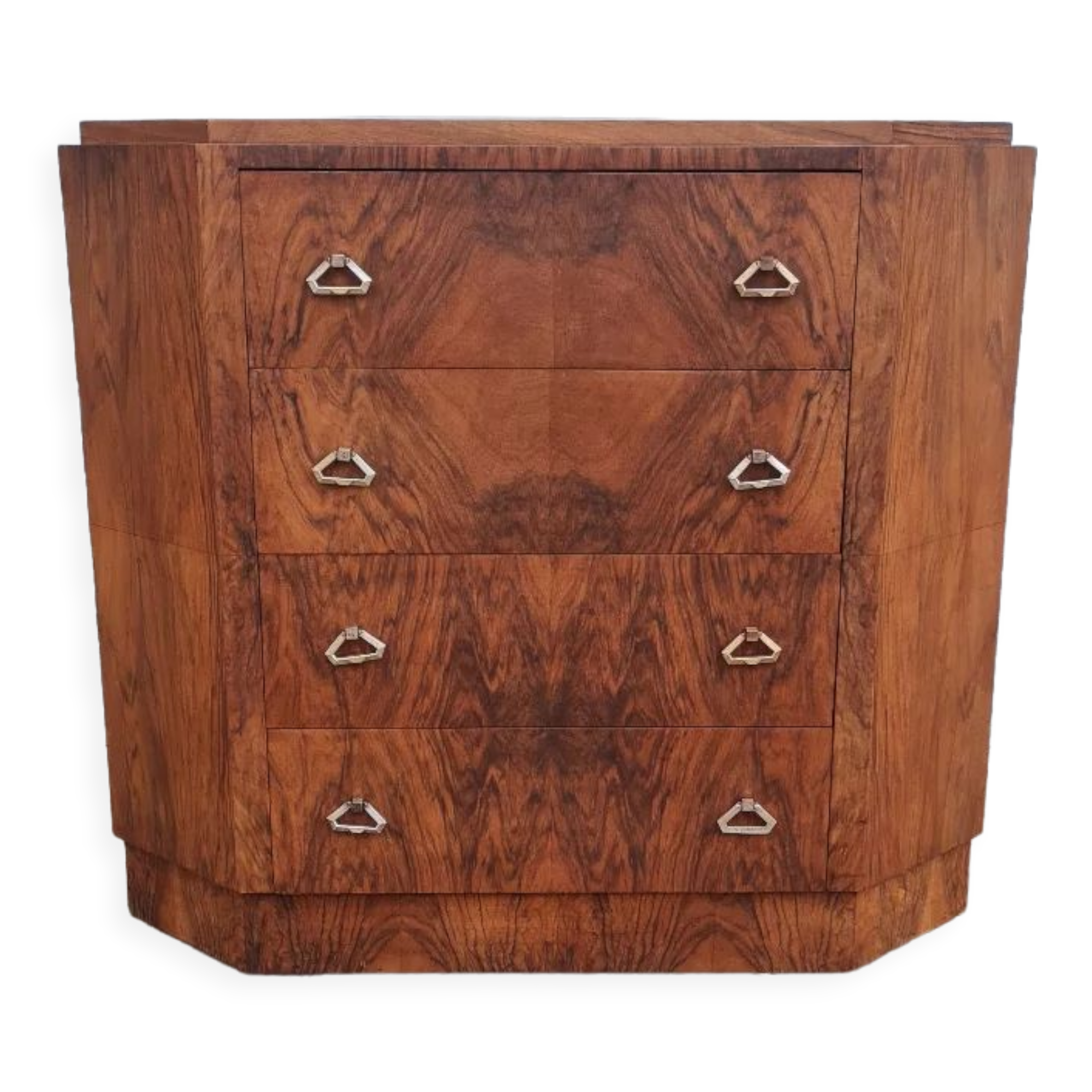 Art deco chest of drawers in walnut from the 30s