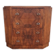 Art deco chest of drawers in walnut from the 30s
