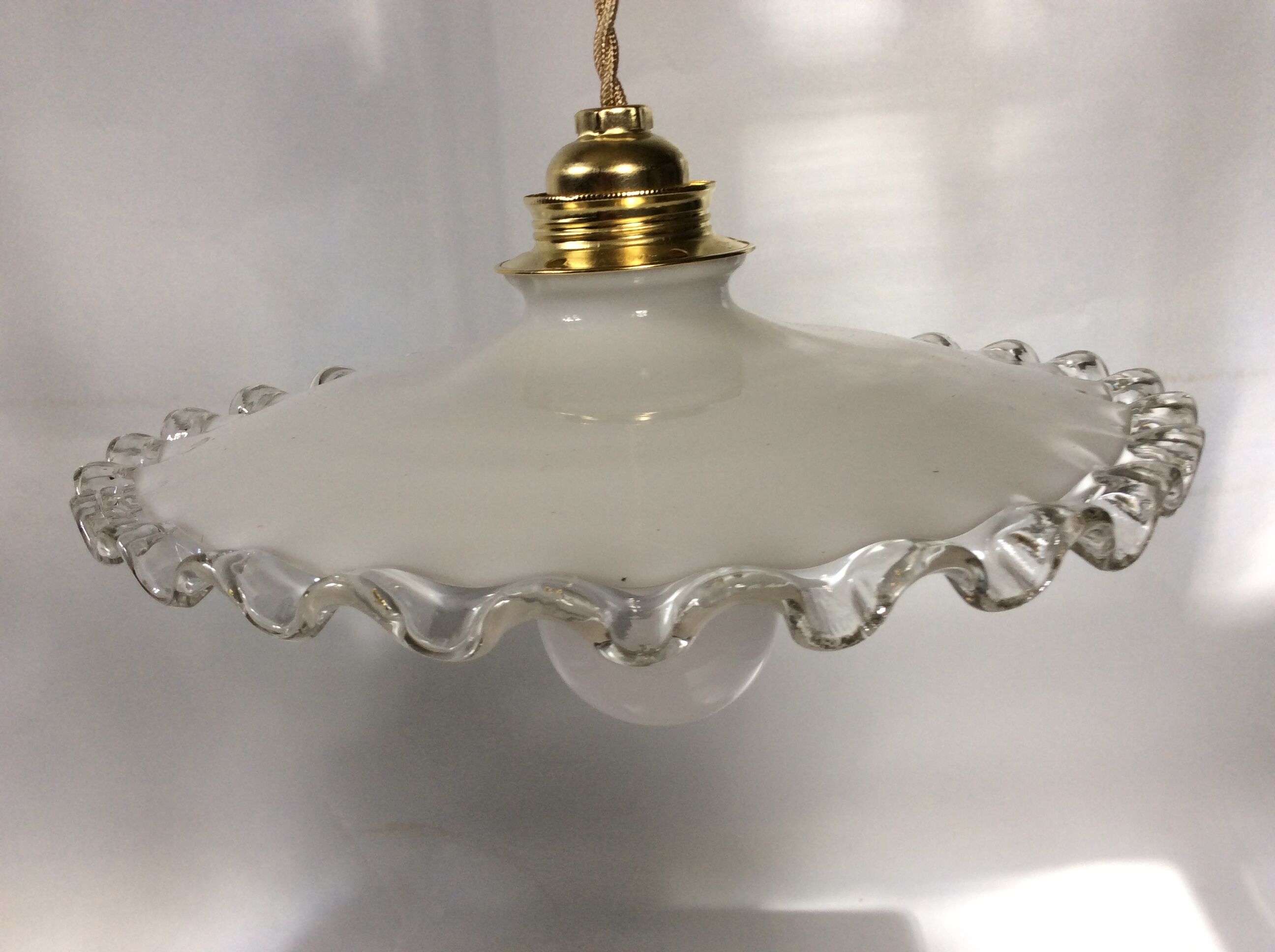 Vintage opaline hanging lamp