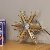 Ceiling lamp, wall lamp, chandelier sun, star, Italy vintage 1960